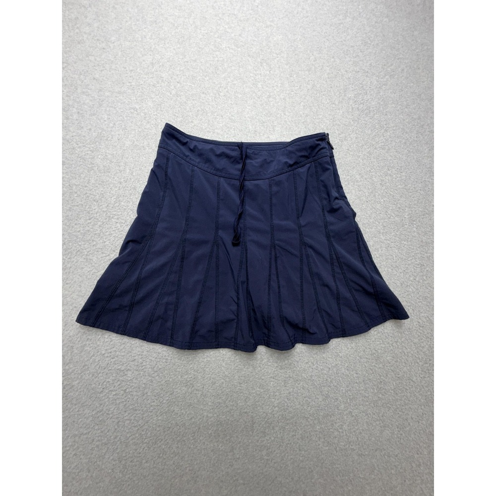 Athleta Skort Womens 4 Blue Athletic Tennis Golf Lightweight Stretch Zip Pocket